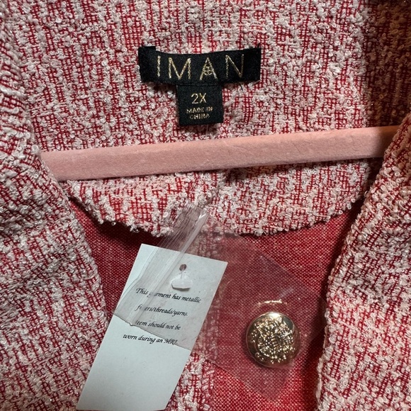 IMAN Global Chic Boucle Blazer 2X - Picture 7 of 8